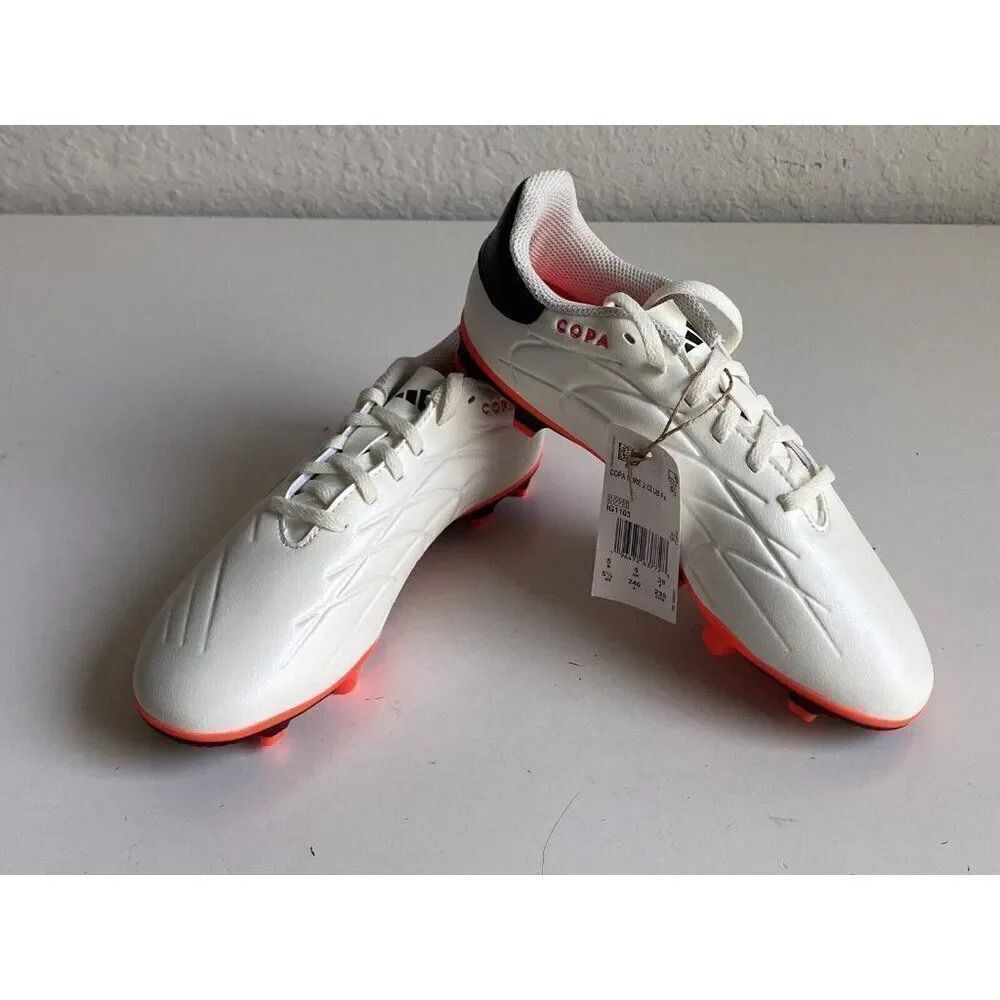 adidas Copa Pure 2 Club FxG Soccer Cleats IG1103 Ivory Beige Kids Sz 5.5 Unisex